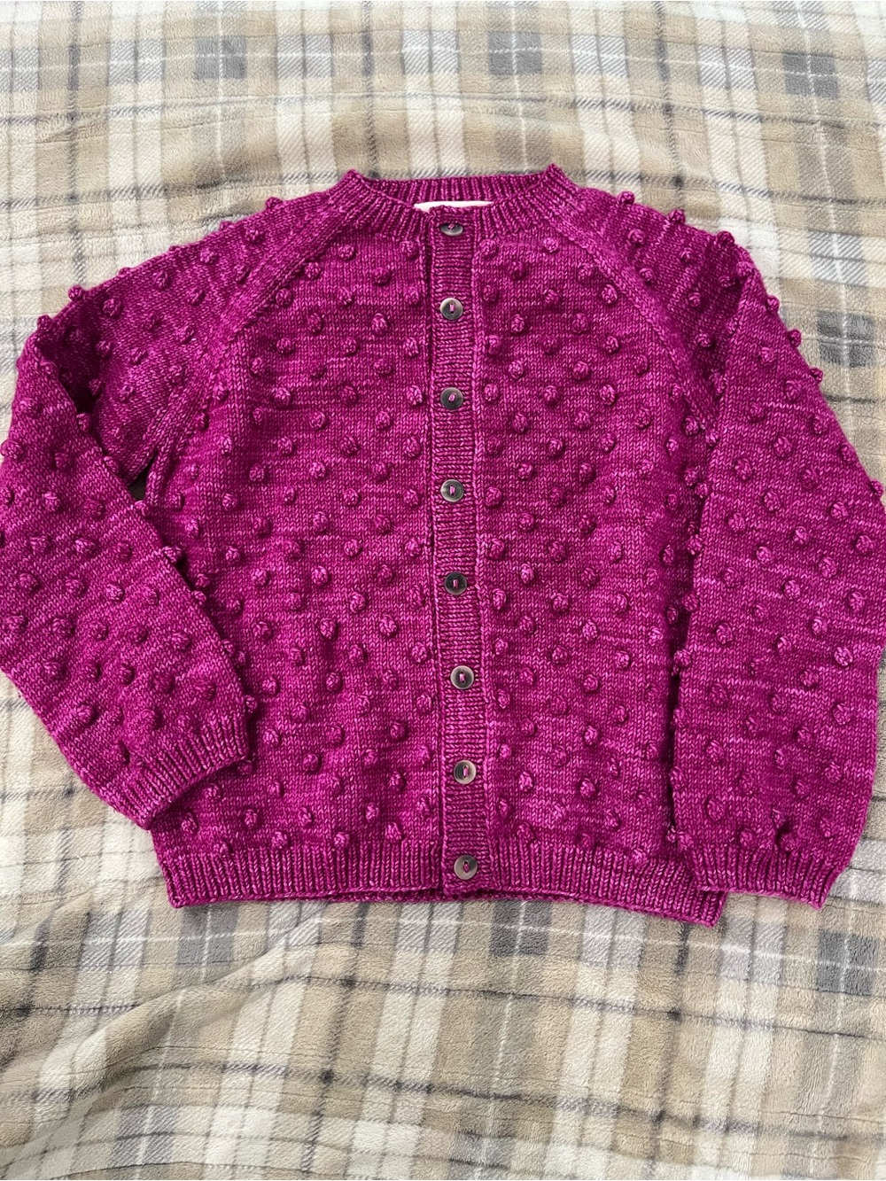 Misha + Puff Wool Popcorn Cardigan